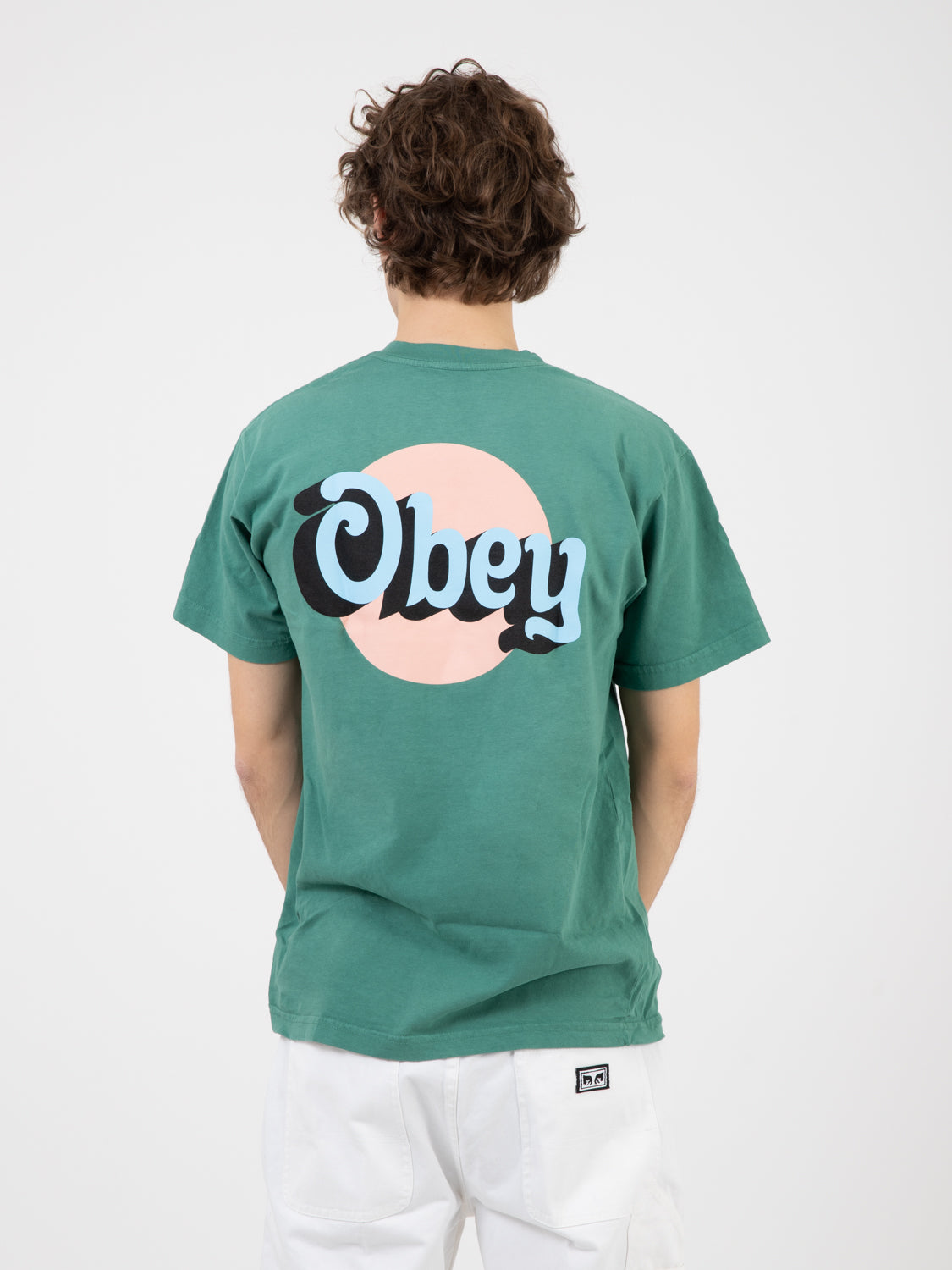 T-Shirt Obey dot palm leaf
