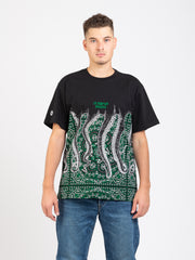 OCTOPUS - T-shirt Bandana nero / verde