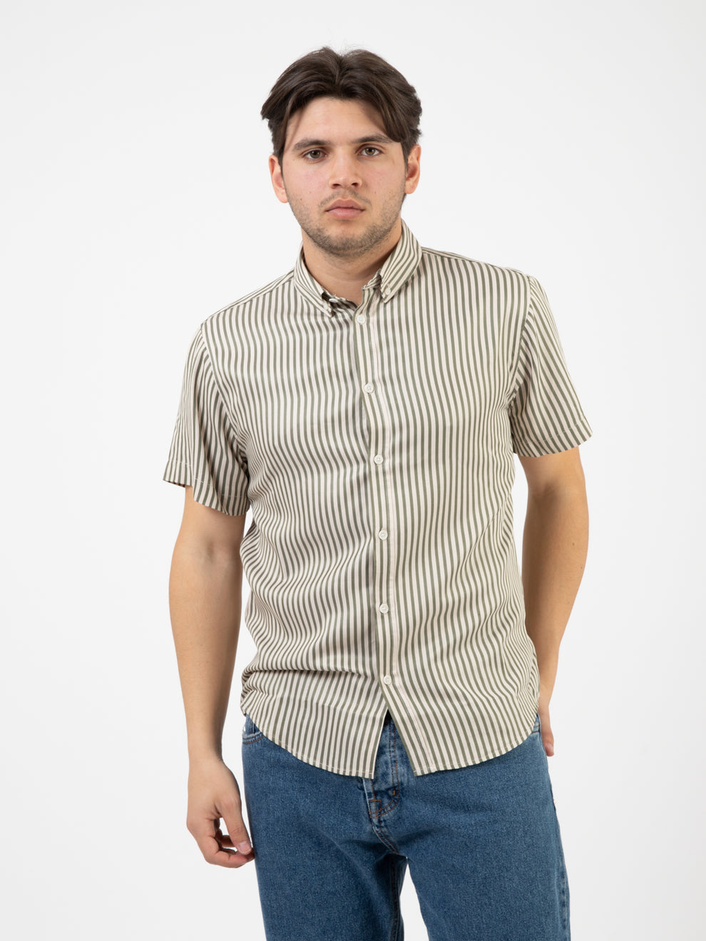 Jeffrey striped raye shirt