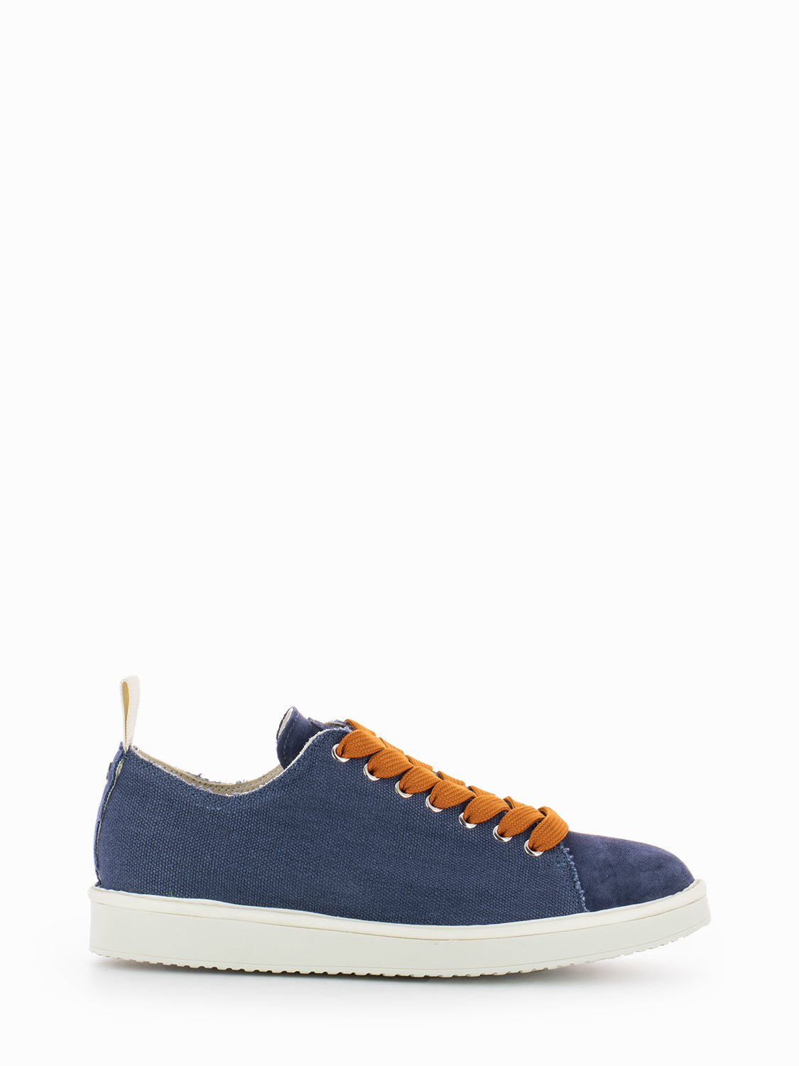P01 Lace-Up Linen Suede cobalt / burnt orange