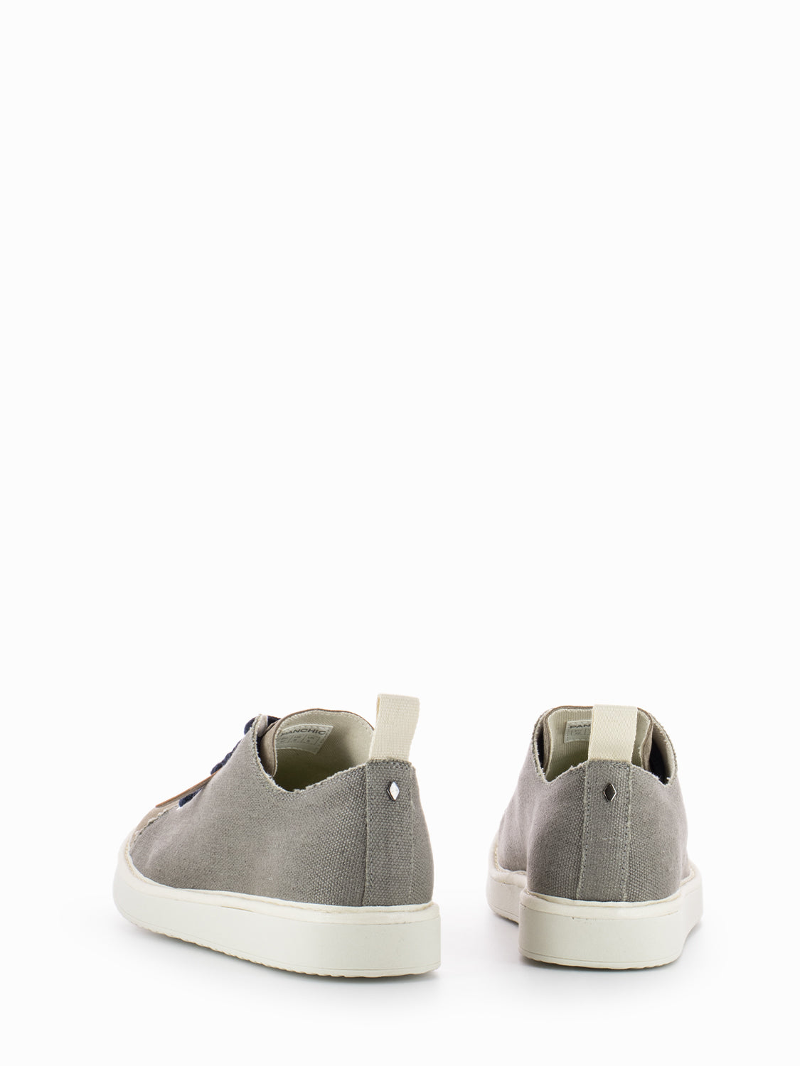 P01 Lace-Up Linen Suede grey / cobalt