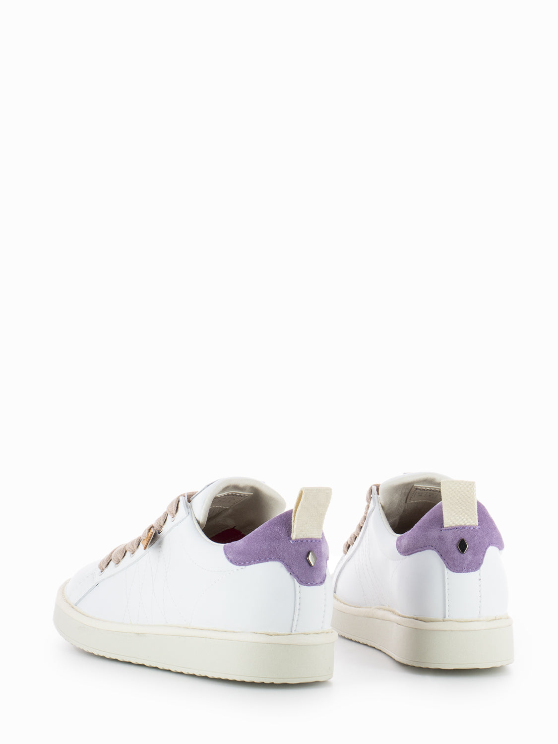 P01 Lace-Up Microfibre Suede white / lilac / powder pink