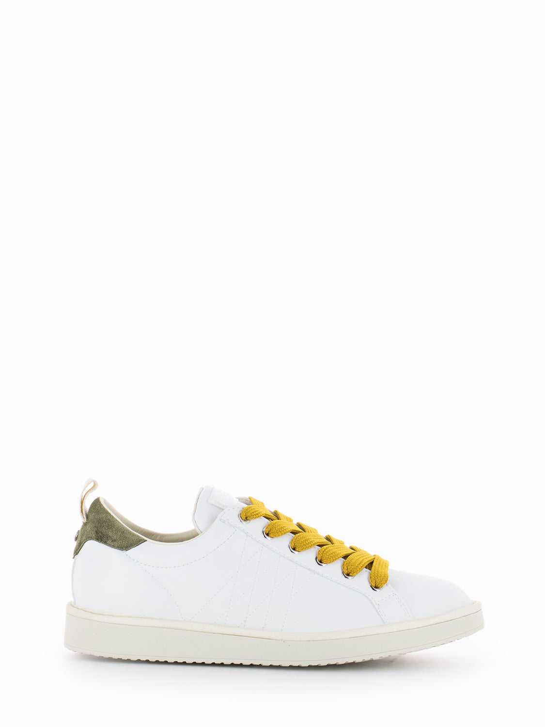 P01 Lace-Up Microfibre Suede white / military olive