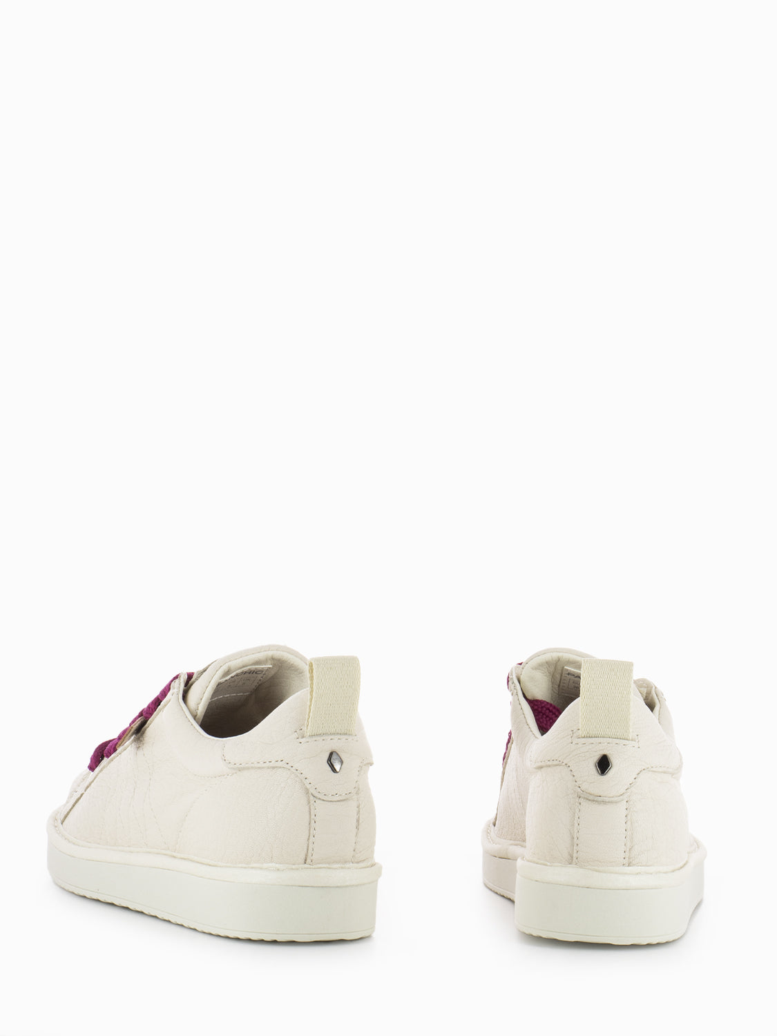 P01 Lace-Up Tumbled Leather ecru / fuxia