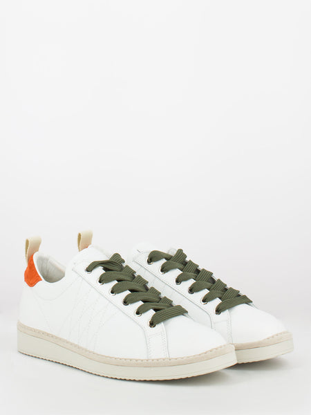 P01 luce-up pelle riciclata bianco / military olive