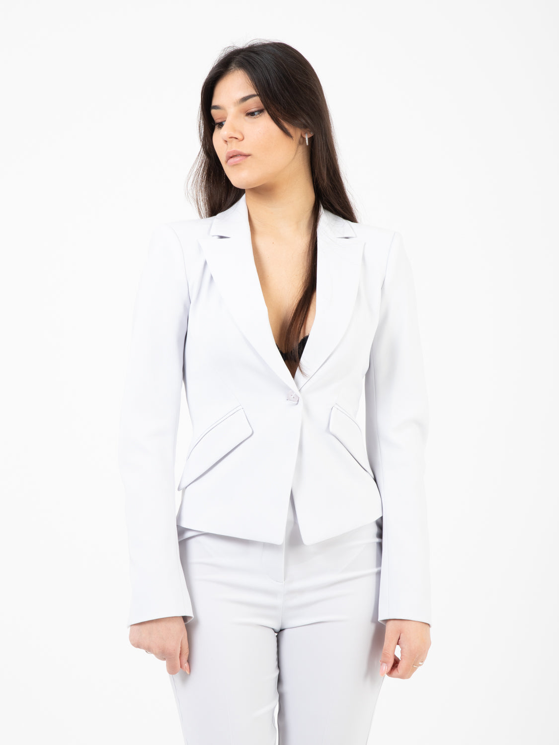 Blazer monopetto slim lilac gray