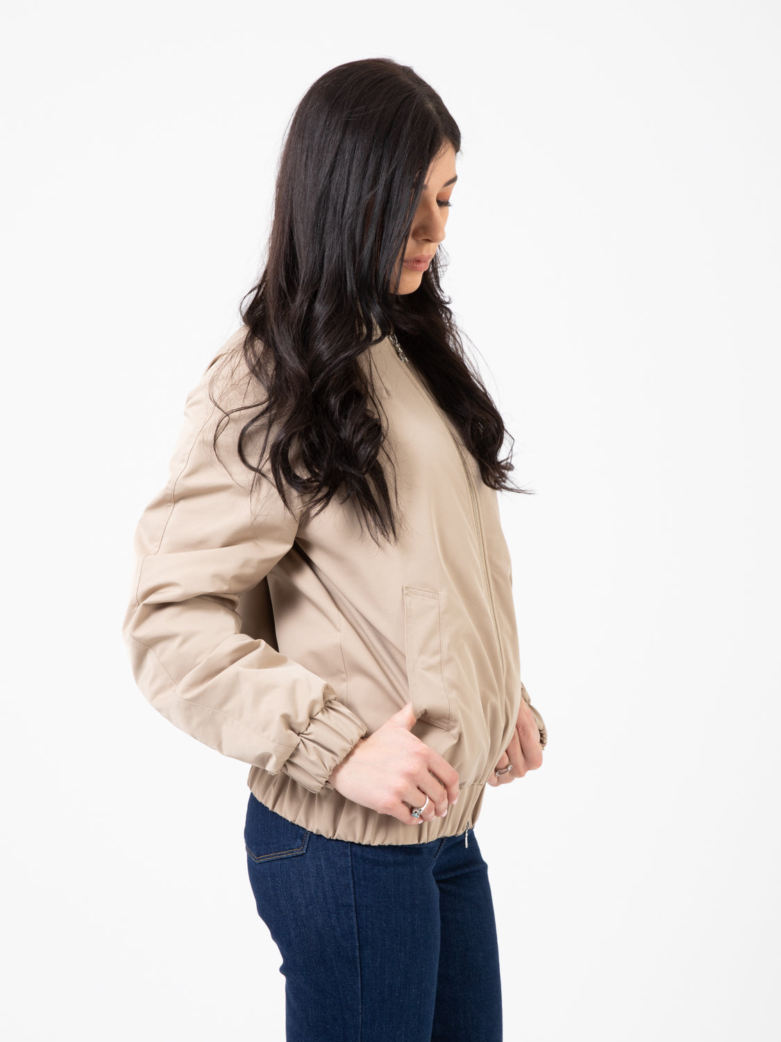 Bomber over imbottito dreamy beige