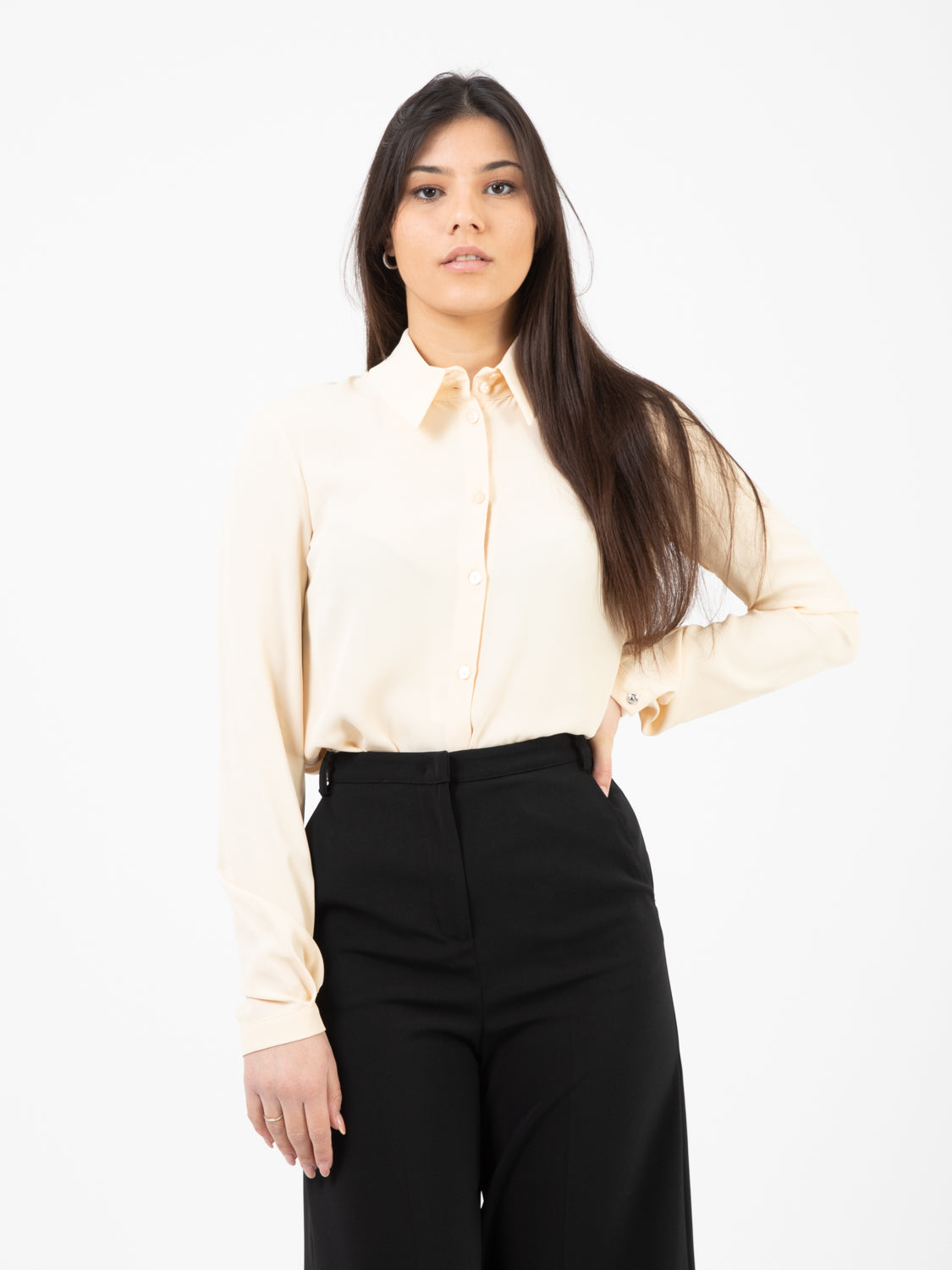 Camicia in viscosa palish beige