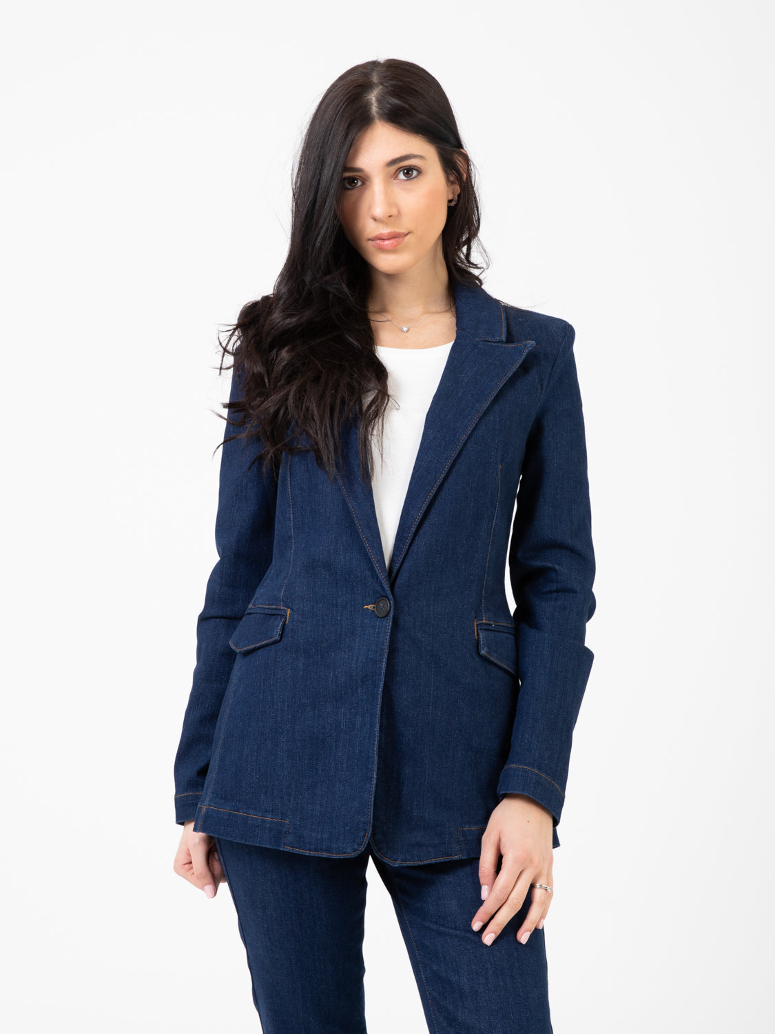 Velours Dan John Giacca Giacca Blu E Jeans Patrizia Pepe Giacca