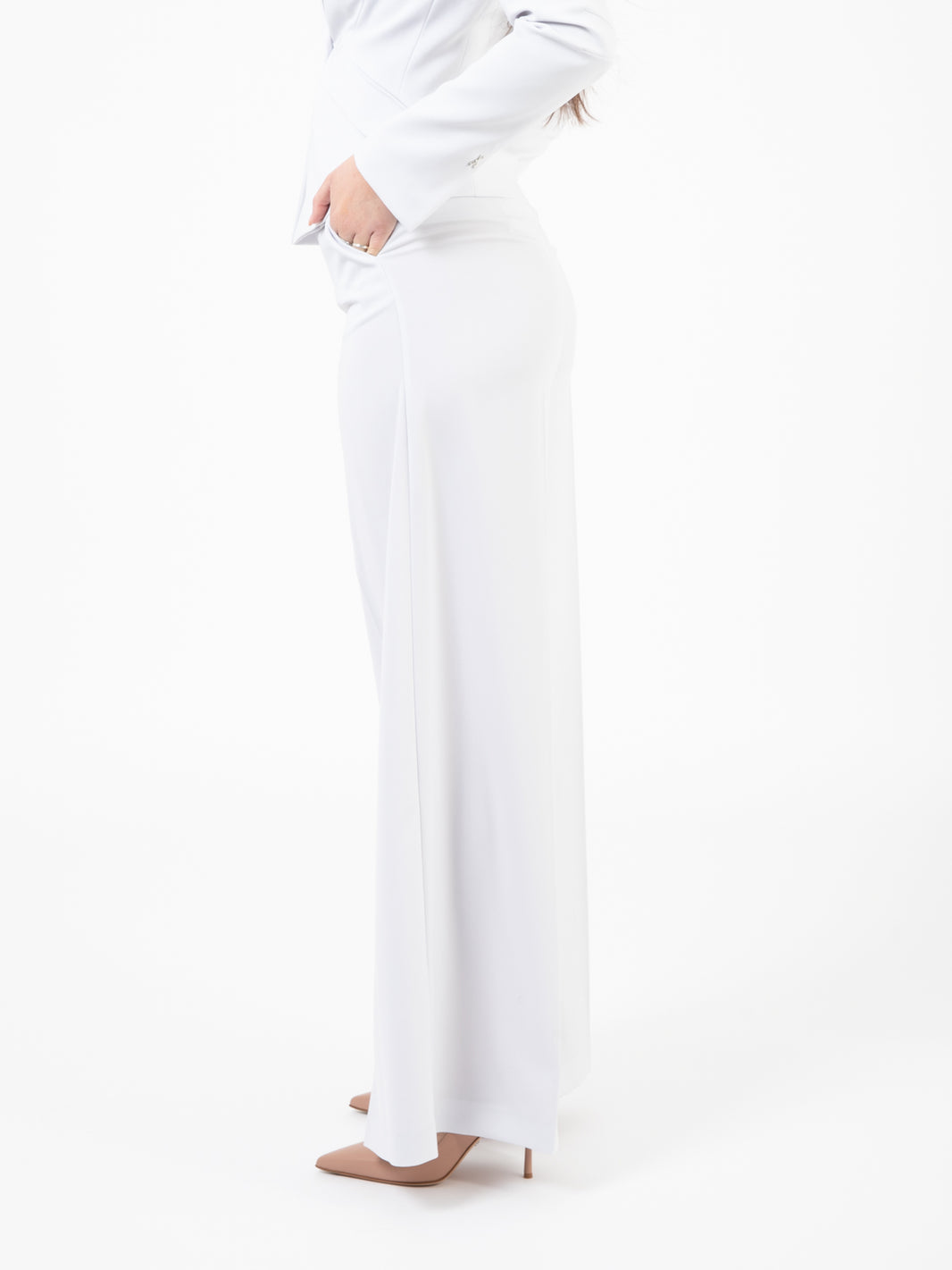 Pantalone palazzo lilac gray