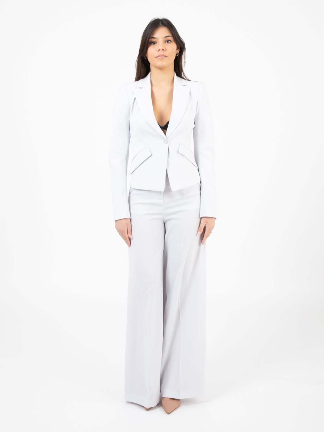 Pantalone palazzo lilac gray