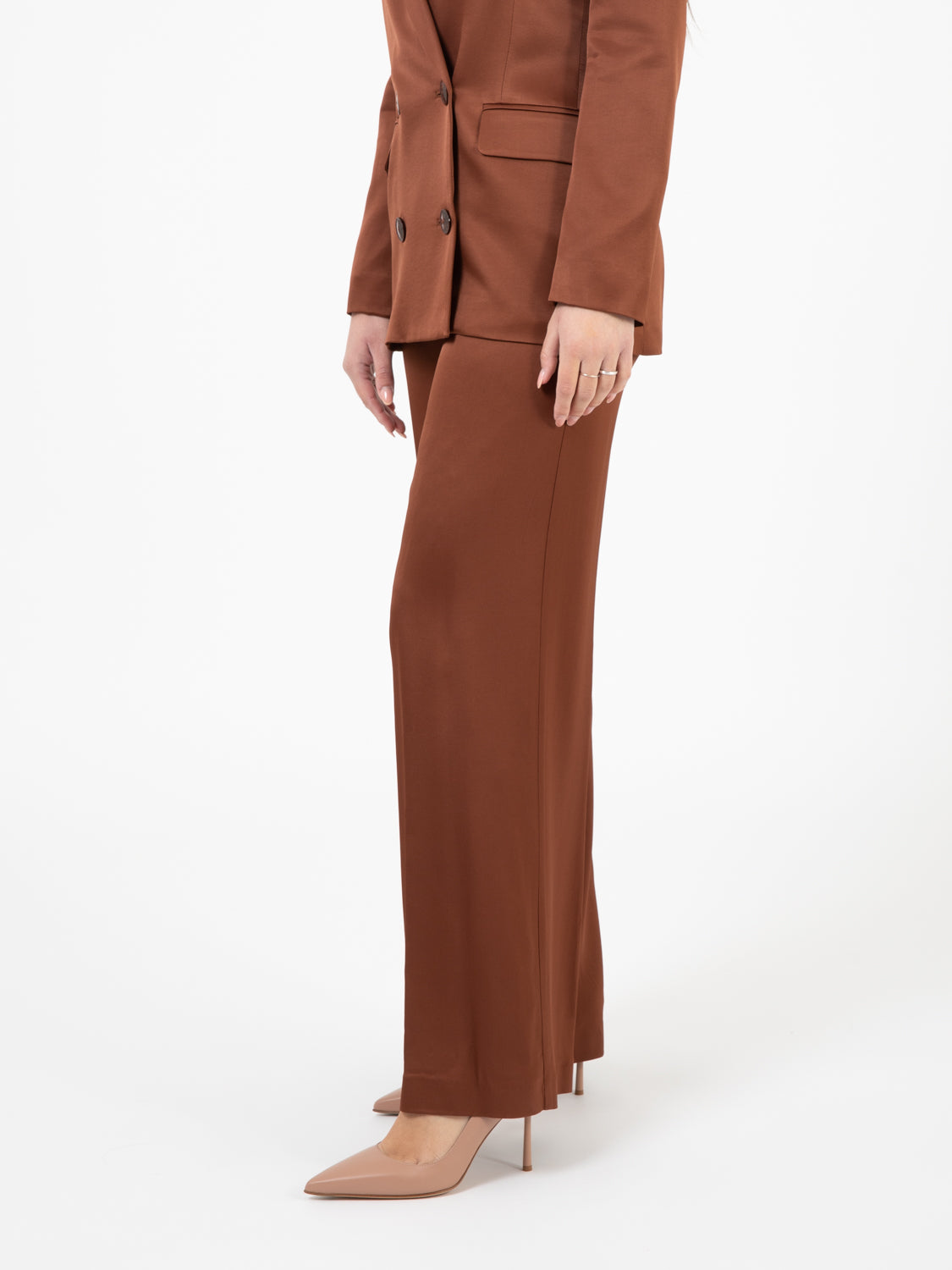 Pantaloni palazzo dark chocolate