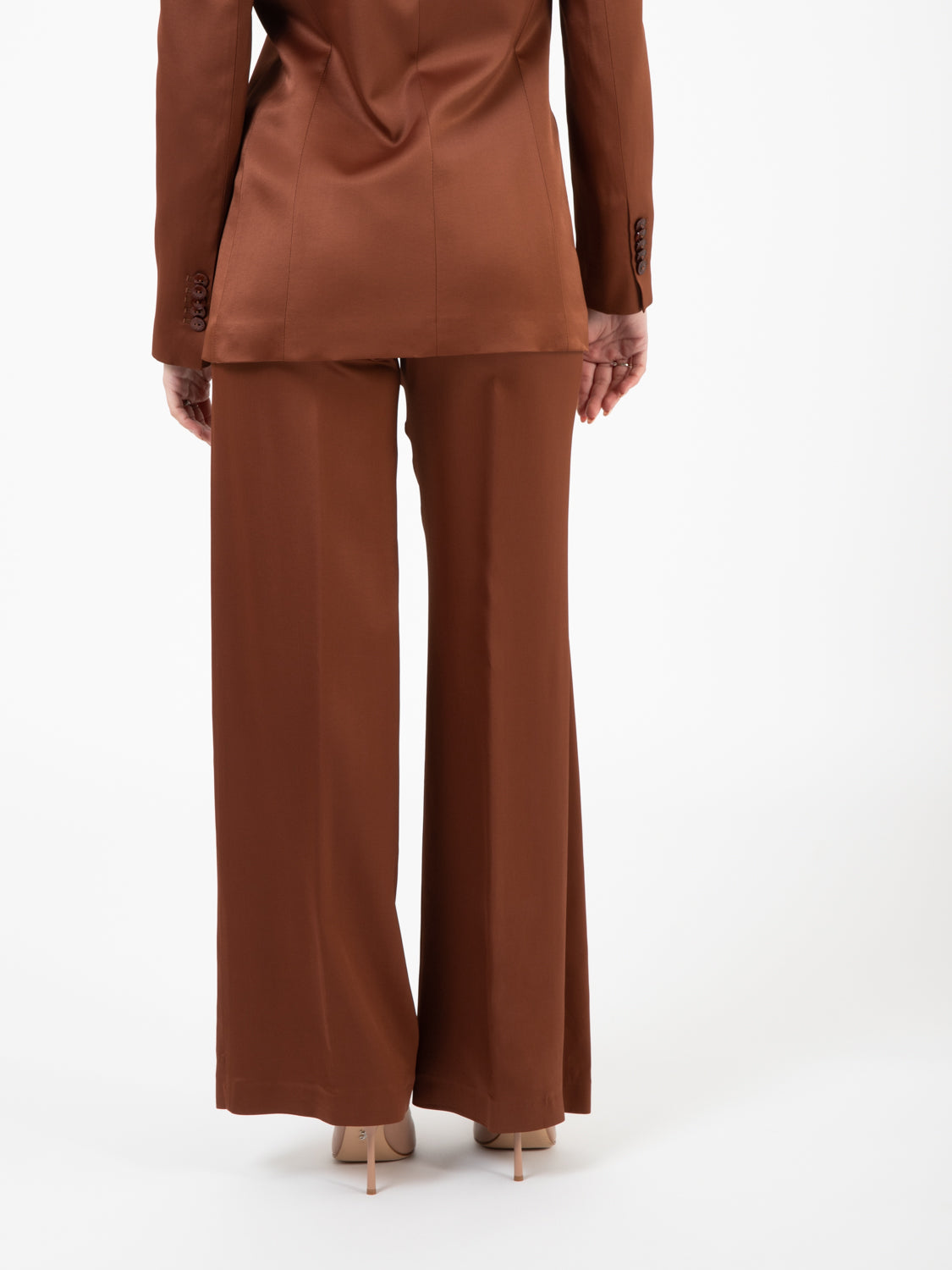 Pantaloni palazzo dark chocolate