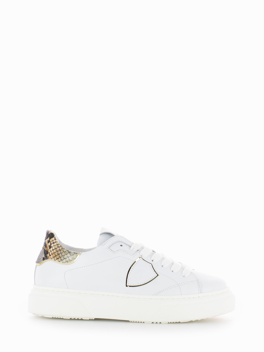 Temple Veau python white / brown / gold