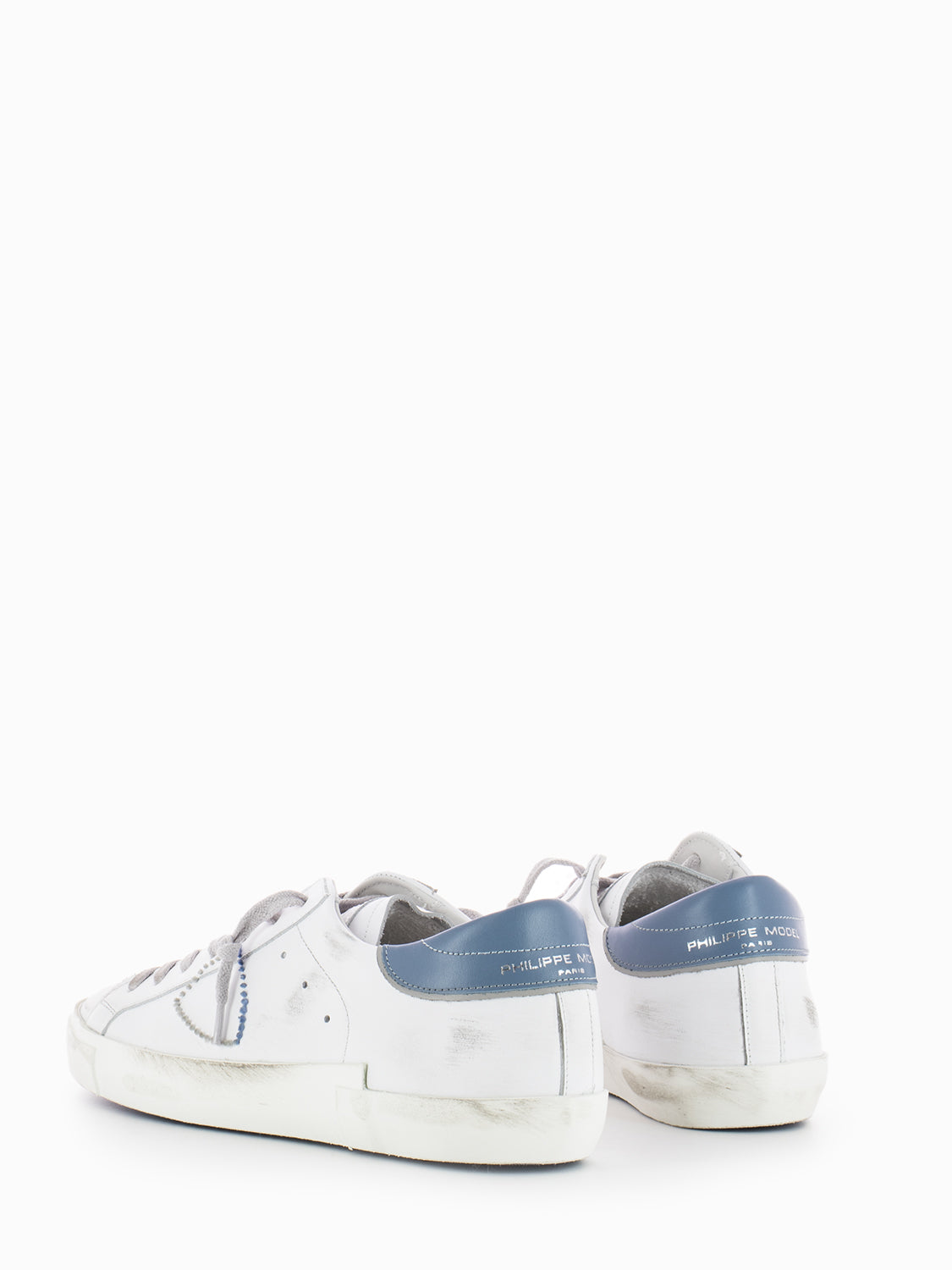 Prsx low broderie pop blanc / denim