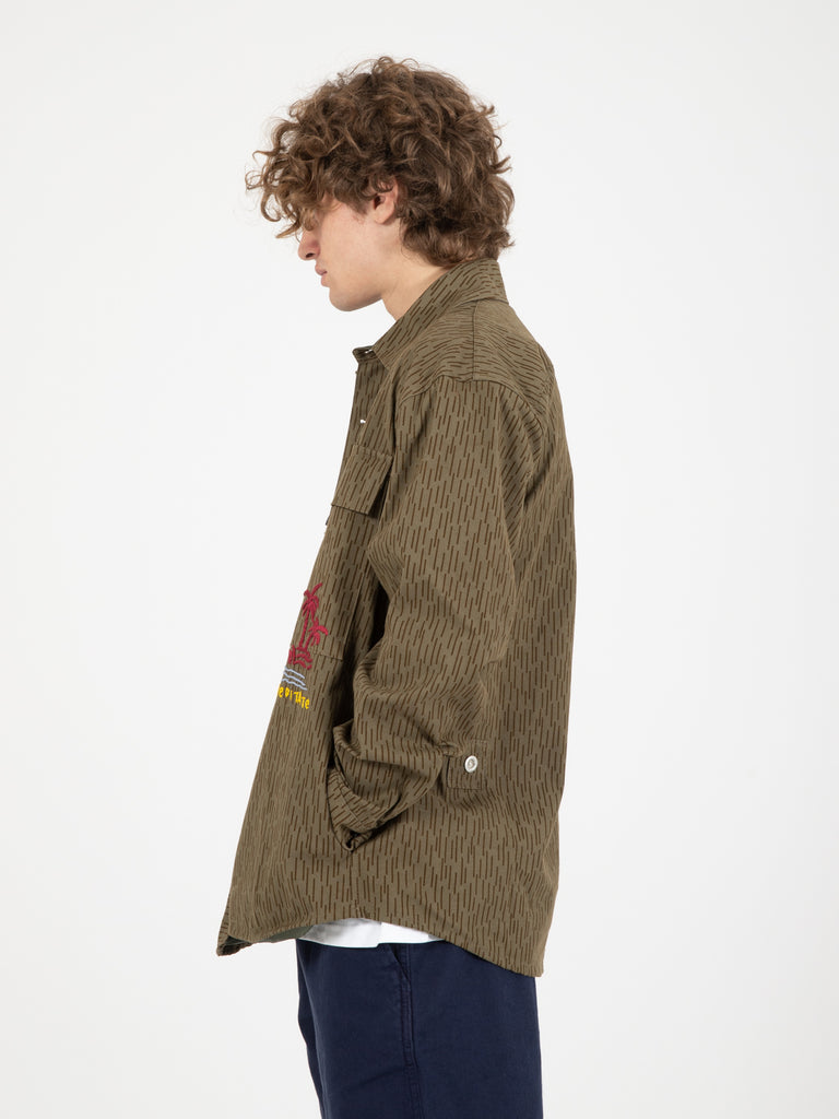 PRESIDENT's - Camicia Tack vintage military tent camo washed