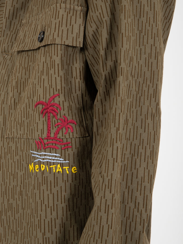 PRESIDENT's - Camicia Tack vintage military tent camo washed