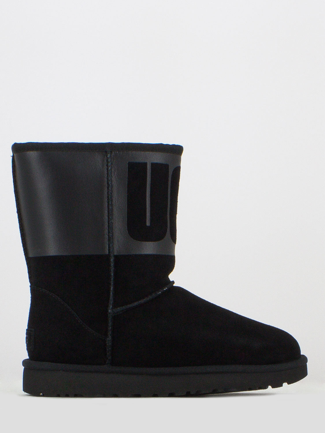 Classic short rubber neri con scritta