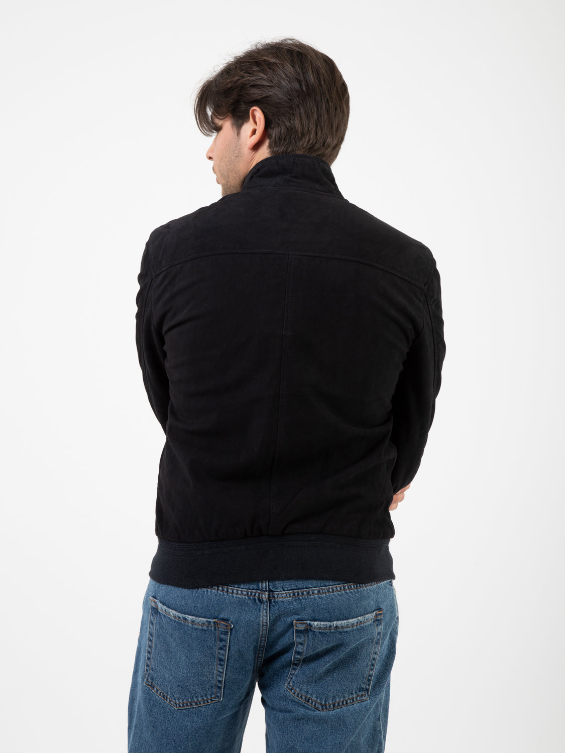 Blue suede jacket