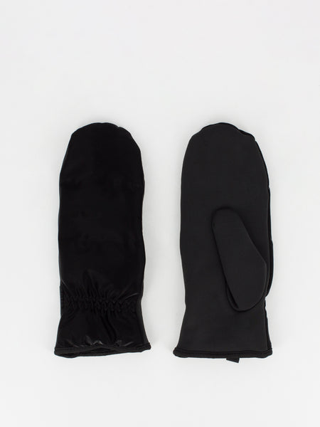 Muffole Mittens Quilted velvet blac