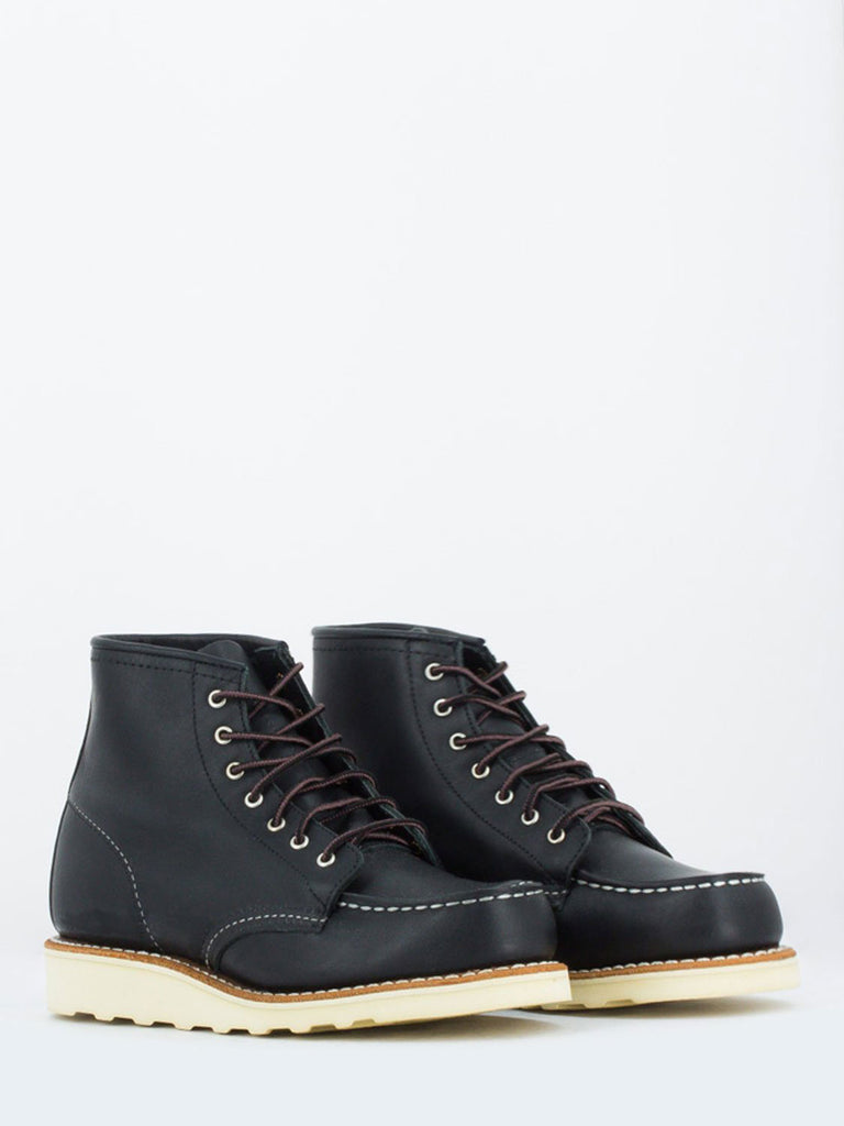 RED WING - 6'' classic moc toe nero