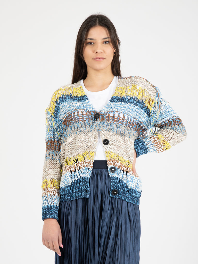 ROBERTO COLLINA - Cardigan Colorful Mare