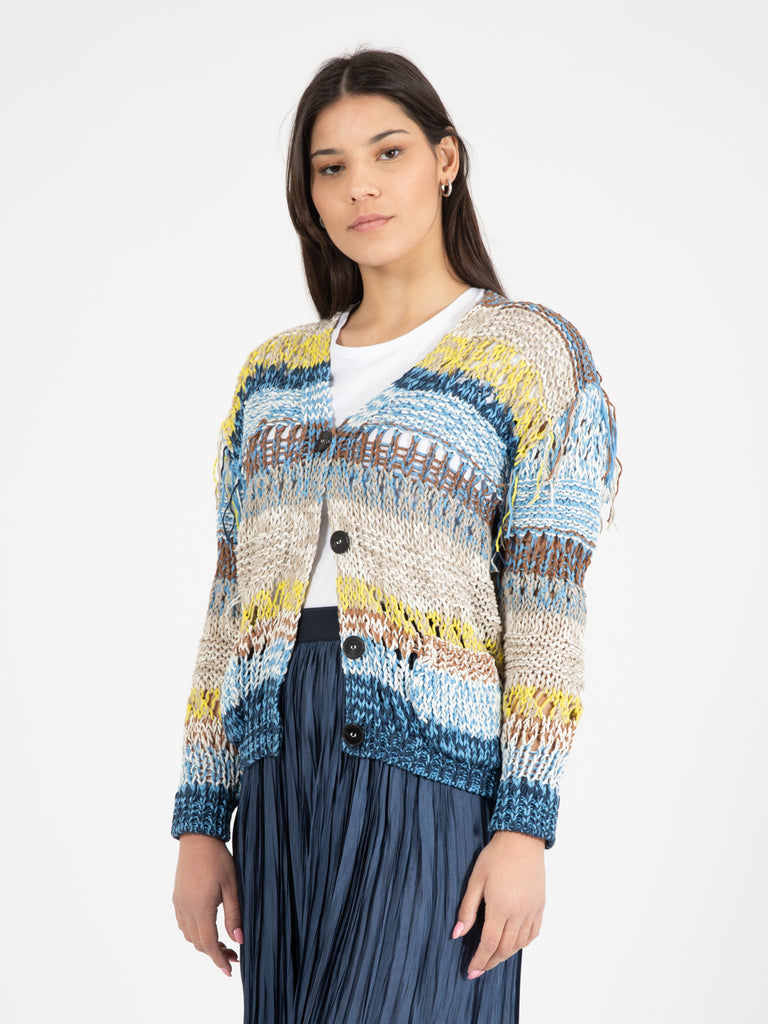 ROBERTO COLLINA - Cardigan Colorful Mare