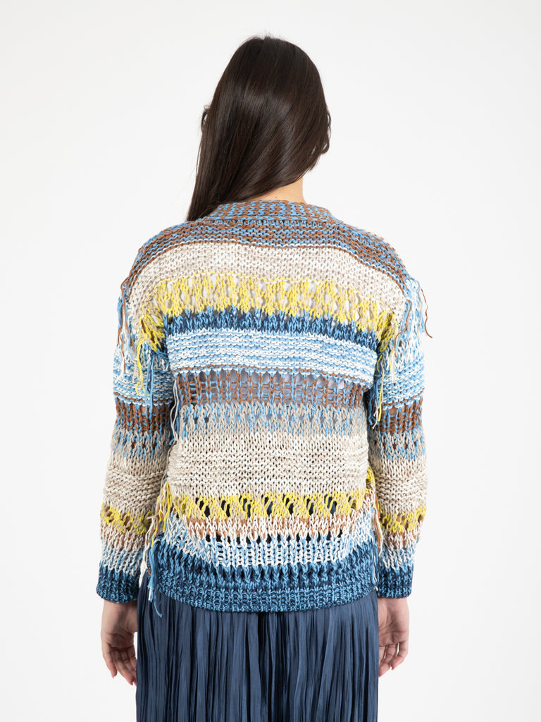 ROBERTO COLLINA - Cardigan Colorful Mare