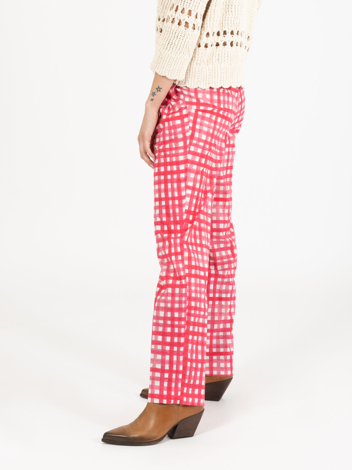 Lucie Check Berry Pants