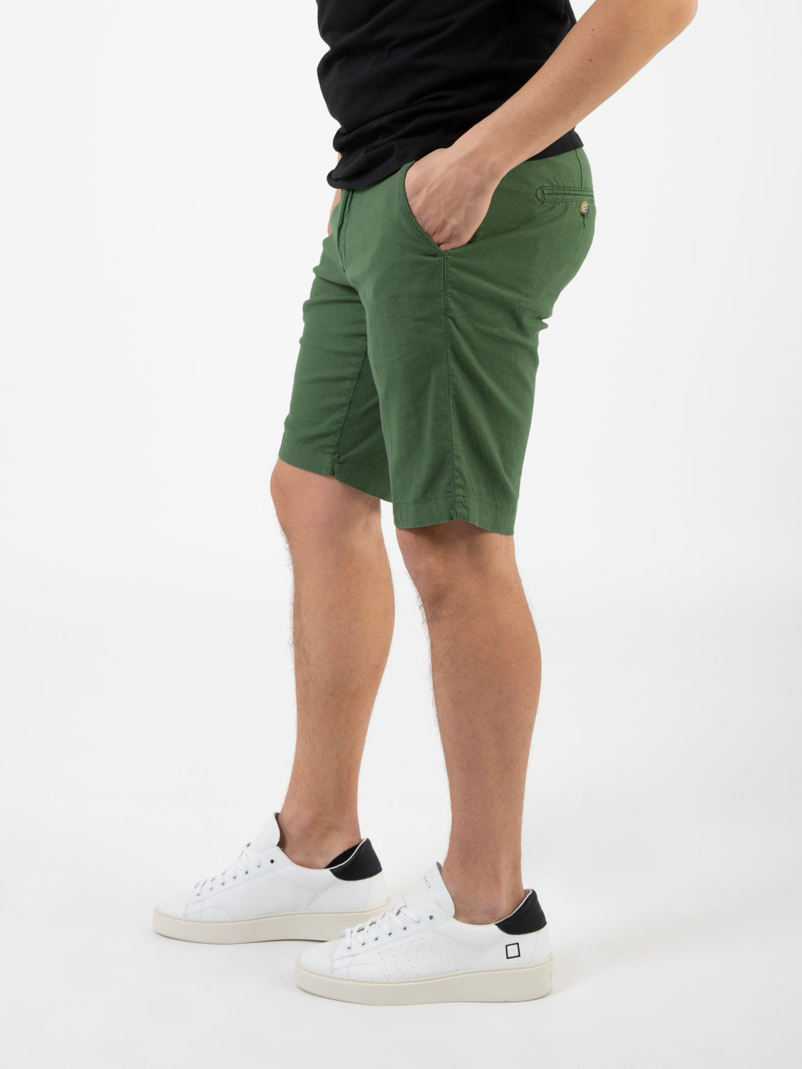 Bermuda misto lino verde foglia