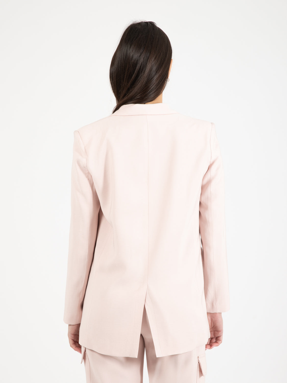 Blazer over viscosa rosa