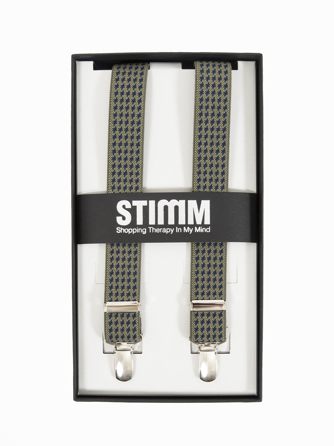 Beige/blue braces