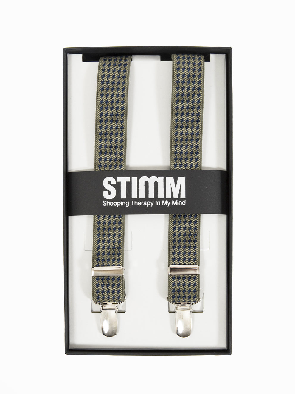 Beige/blue braces