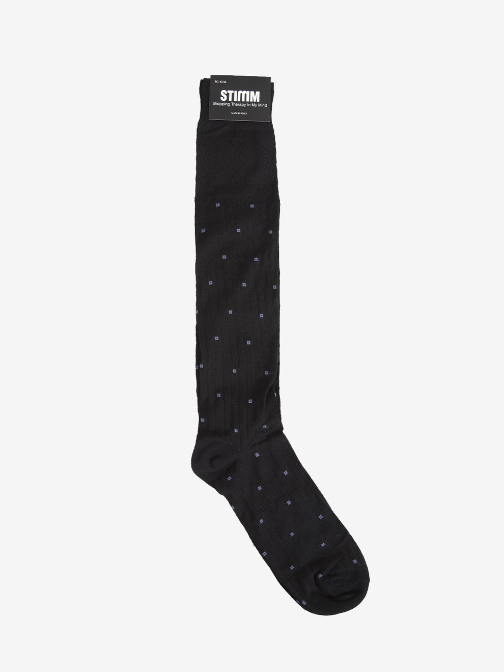 Black/Royal Check Long Socks