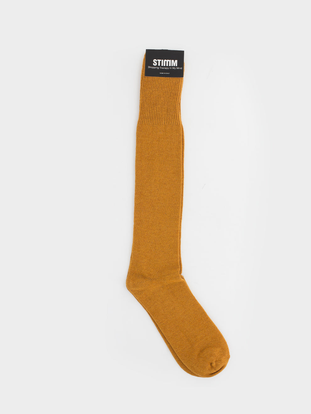 Mustard Cotton Long Socks