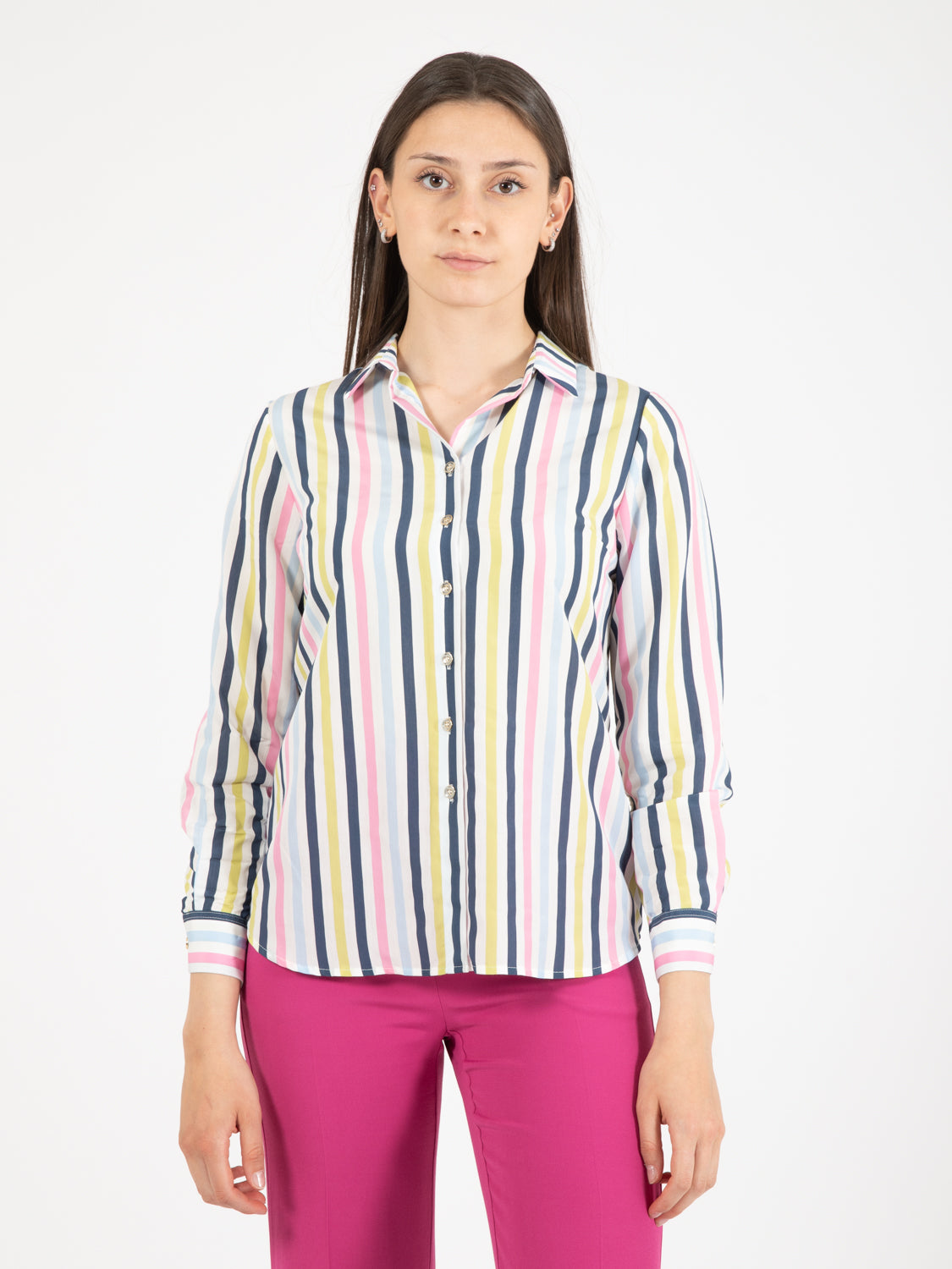 Camicia Ienna a righe multicolor