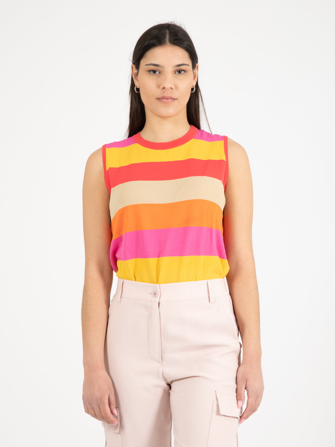 Fuchsia / orange tank top