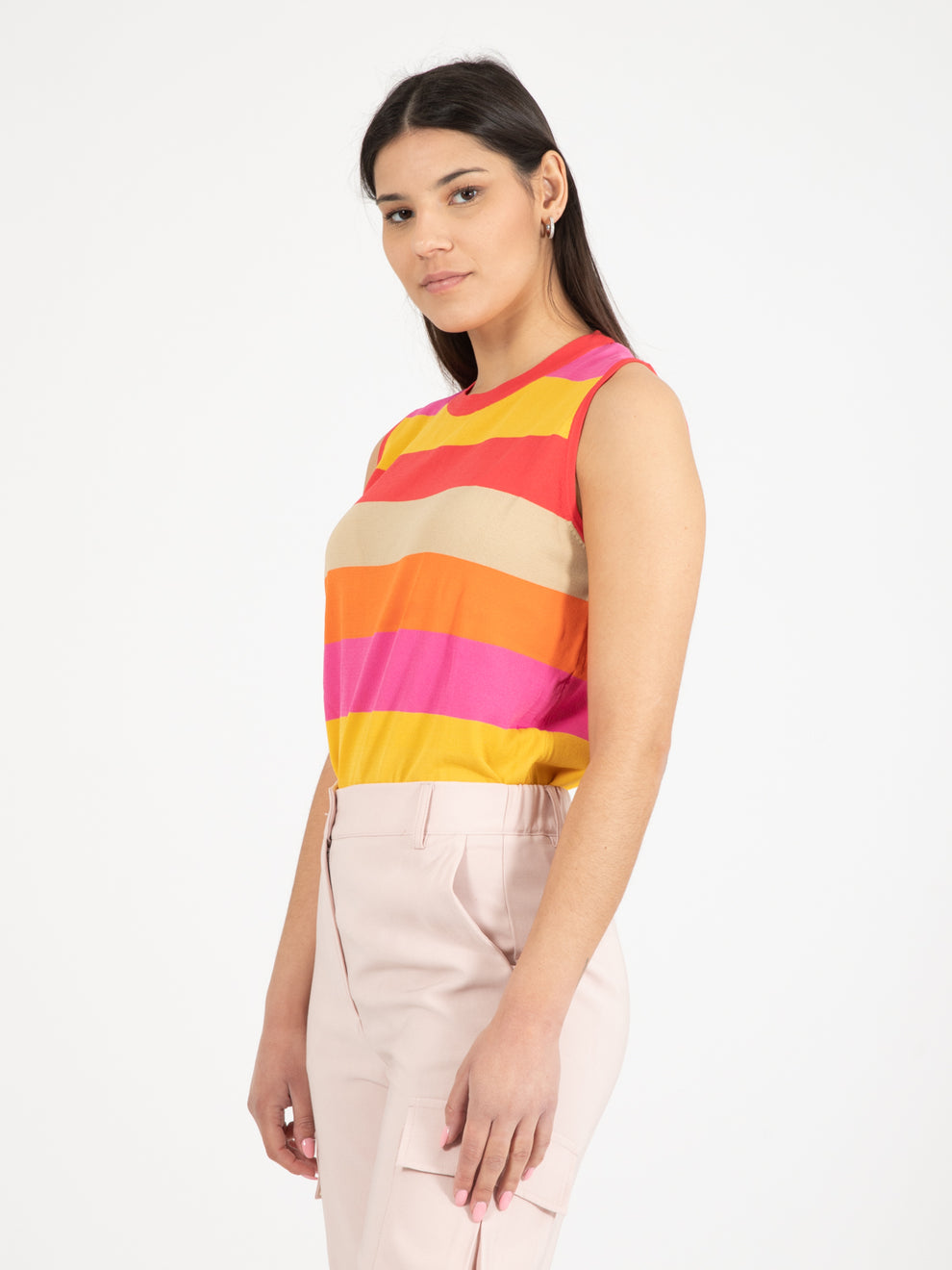 Fuchsia / orange tank top