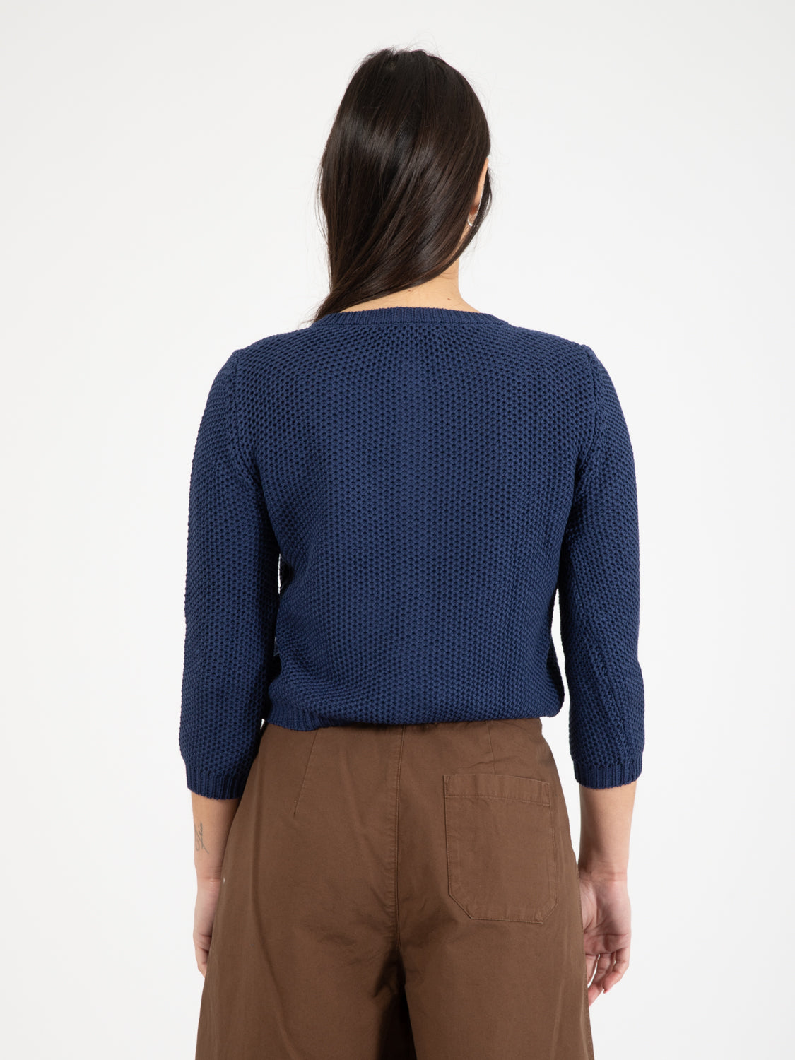 Blue Crop Cardigan