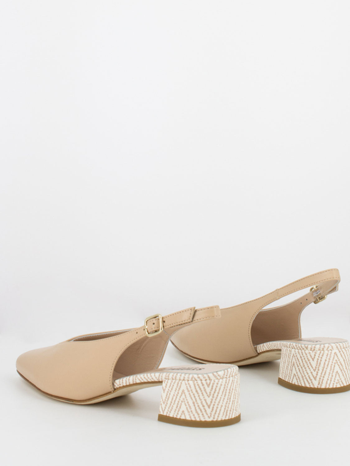 Chanel crema con tacco in fantasia