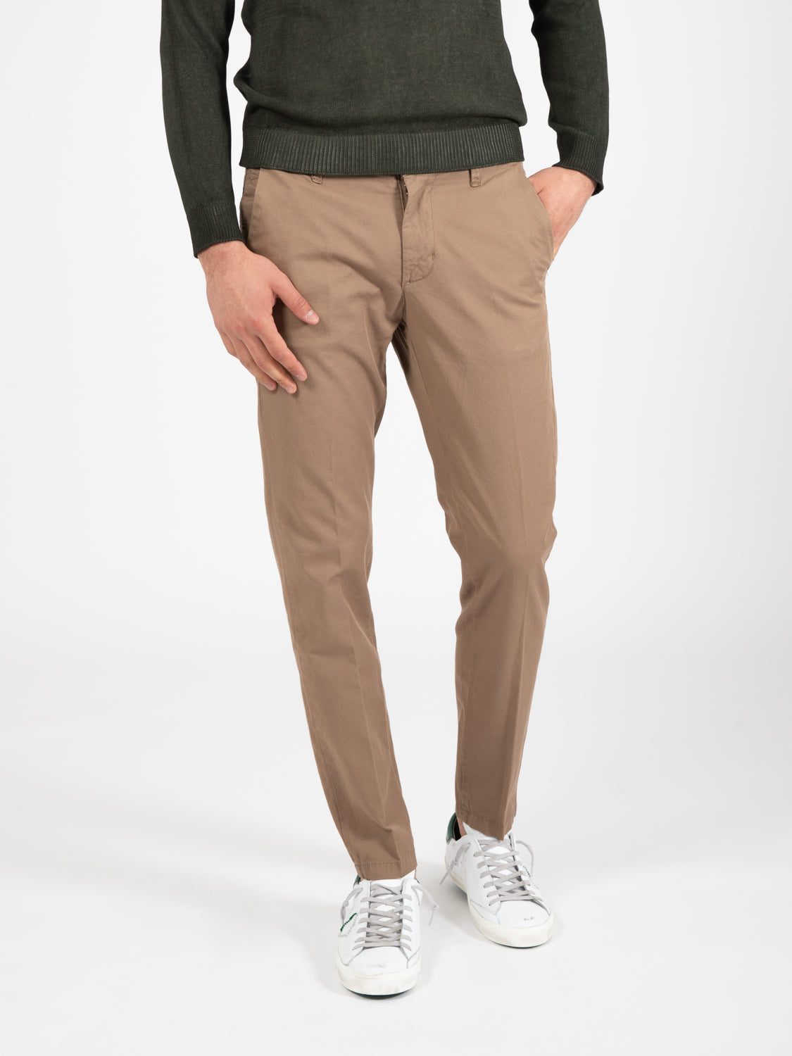 Chino misto lino khaki