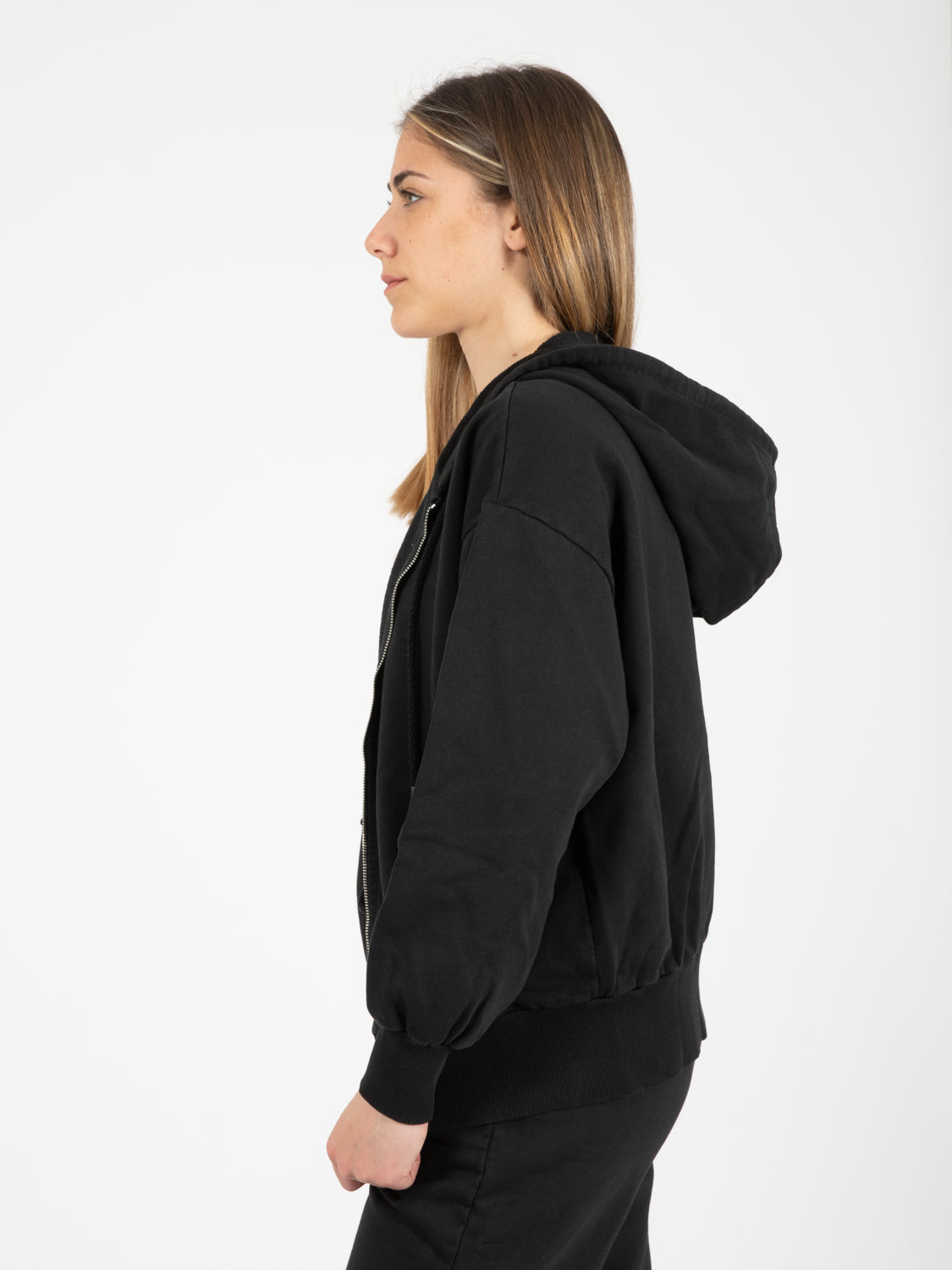Basic zip sweatshirt black