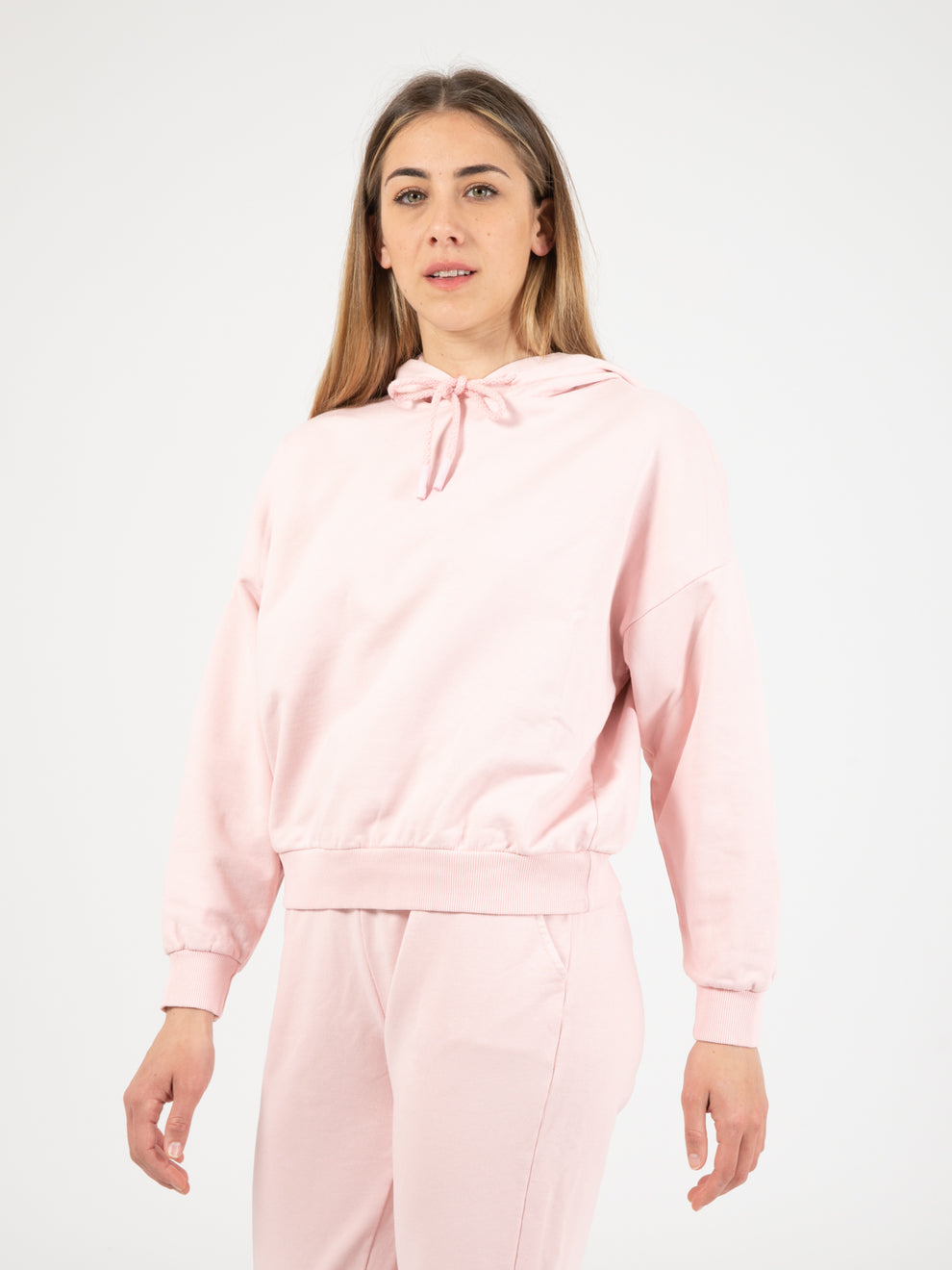 Felpa in cotone rosa