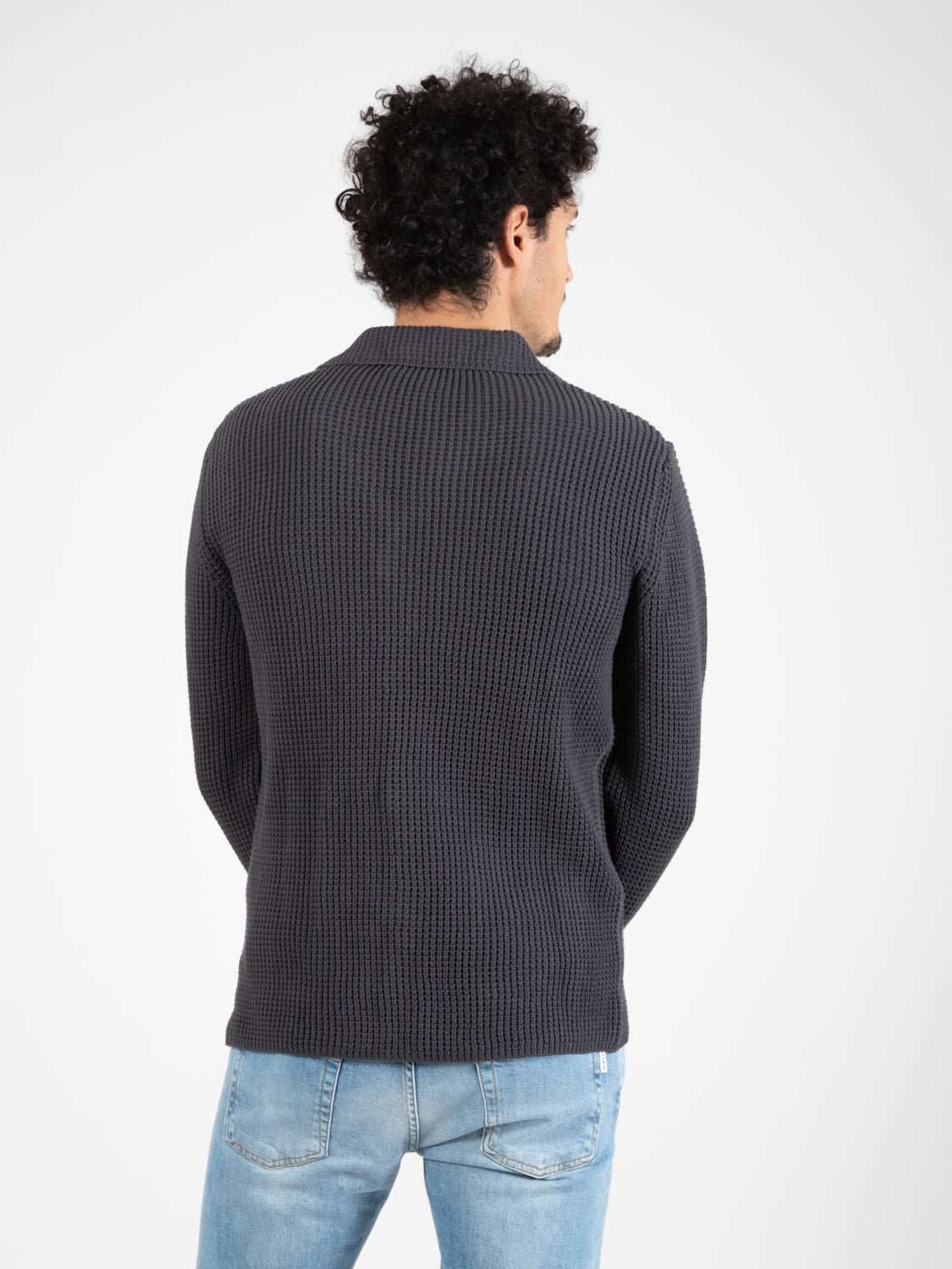 Giacca in maglia inglese antrax