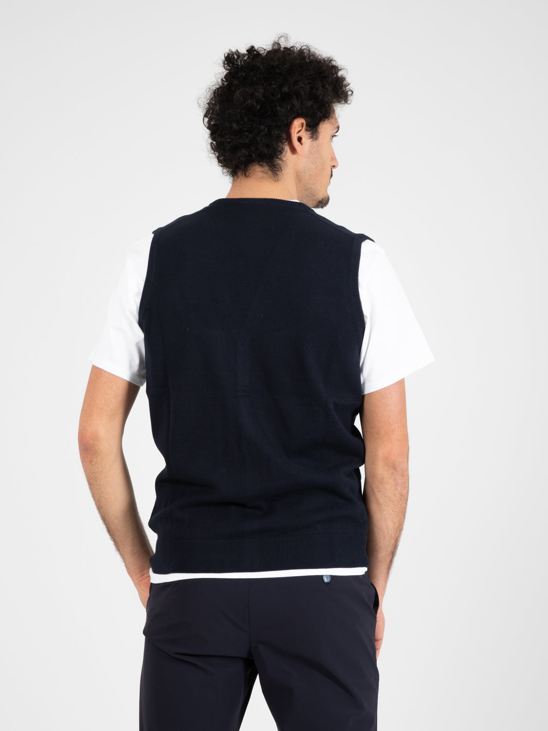 Gilet smanicato navy