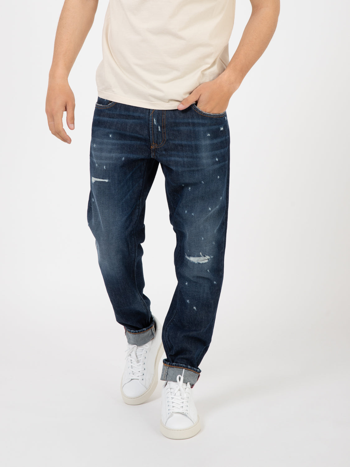 Globe Jeans Dark Denim Ripped