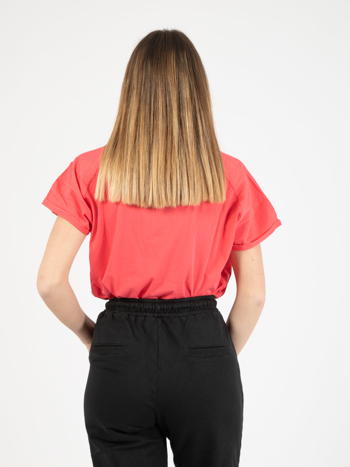 Basic over coral sweater