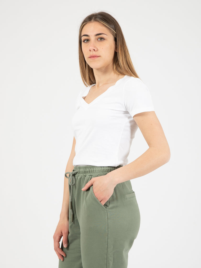 STIMM - Maglia Basic V bianco