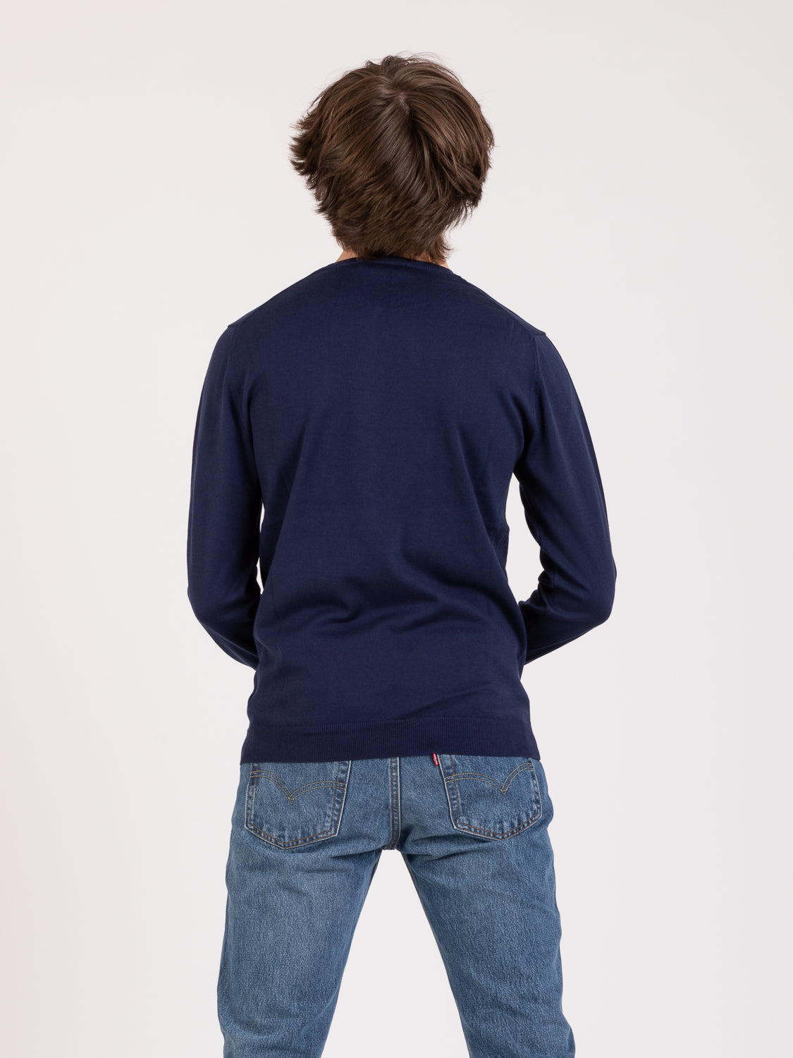 Maglia girocollo blu