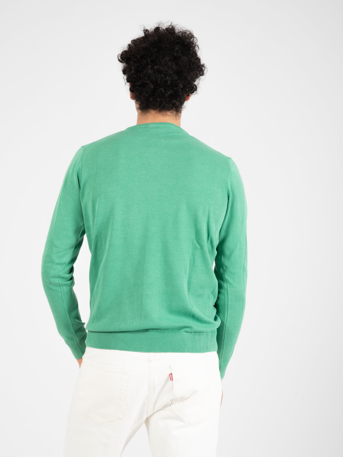 Maglia girocollo grass green